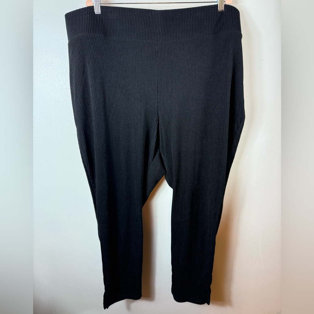 Old Navy Ribbed Lounge Pants Pull-On‎ Size 4X Excellent Black Comfort Loungewear